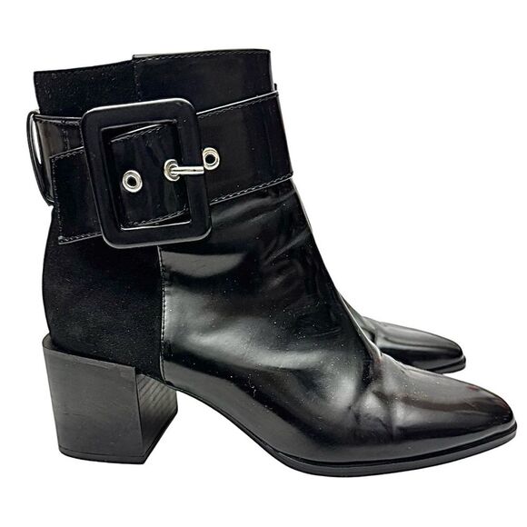 ZARA Women’s Embossed Heeled Ankle Boots – Black – EU 38 / US 8 – Pre-Owned - Picture 5 of 8